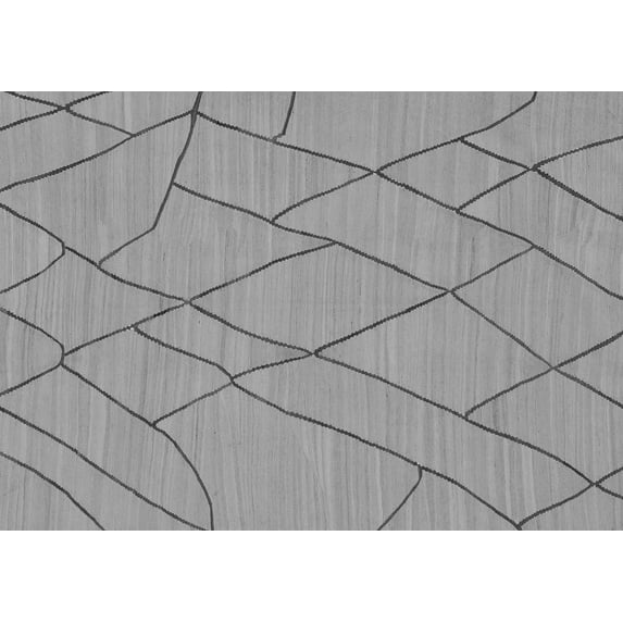 Ahgly Company Indoor Rectangle Solid Gray Modern Area Rugs, 5' x 7'