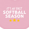 thumbnail image 4 of Inktastic It's My First Softball Season Boys or Girls Baby Bib, 4 of 4