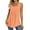 Coral, variant on UVN Summer Tank Tops for Women Square Neck Sleeveless Tops Pleated Curved Hem Flowy Shirts Loose Fit Camis