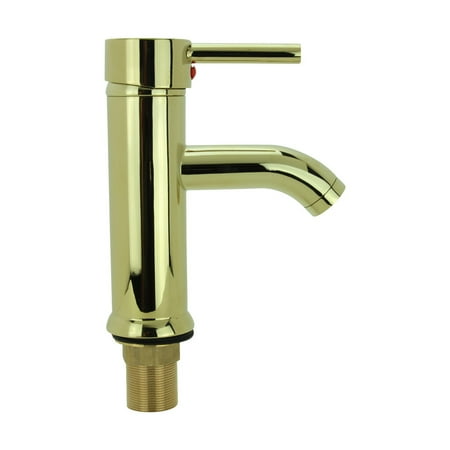 Inca Brass Single Hole - Gold PVD Brass Single Hole 1 Handle Bathroom Faucet