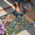 thumbnail image 4 of Bohemian Retro Floral Non-Slip Entryway Door Mat,Boho Indoor Decor Durable Low Plush Door Mat,Washable Welcome Rug for Patio Hallway Home Decor 20x32 Inches, 4 of 6