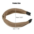 thumbnail image 2 of Unique Bargains Satin Knot Headband Hairband for Women Light Brown 1.2 Inch Wide 1 Pcs, 2 of 7