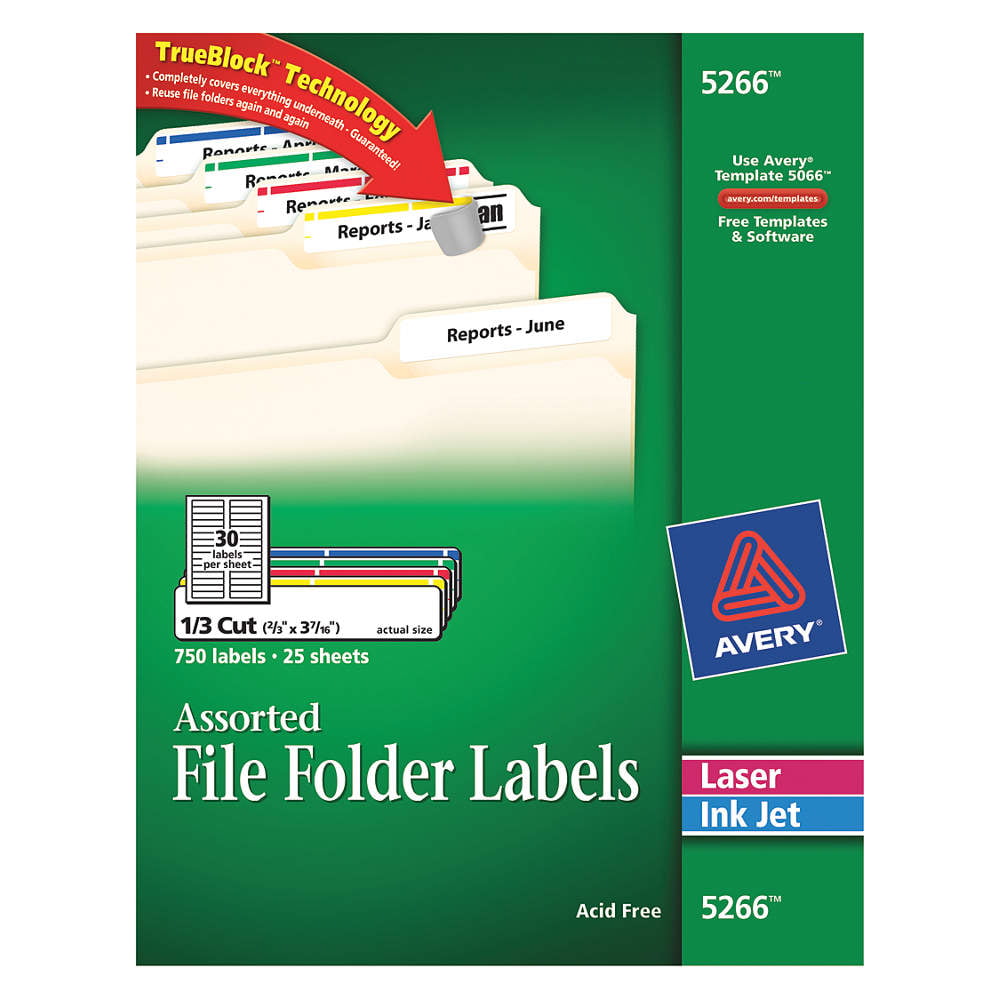 Avery File Folder Label Template 5266 Template Walls