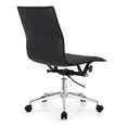 thumbnail image 5 of Homelala Black Contemporary Ergonomic Executive Mid back PU Leather No Arms Rest Tilt Adjustable Height With Wheels Lumbar Support Swivel Office Chair Conference Home Task, Set of 1, 1 piece, 5 of 14