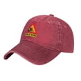 thumbnail image 3 of DouZhe Adjustable Washed Cotton Baseball Cap - Funny Humor Warning Prints Vintage Dad Hat Unisex Sports Caps (Red), 3 of 6