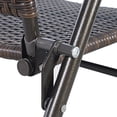 thumbnail image 3 of Topbuy Rattan Folding Chair (4 Pack), Brown, 3 of 9