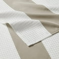 thumbnail image 3 of Park Shower Curtain Waffle Weave Striped Pieced Design Fabric Shower Curtain with 3M Scotchgard Moisture Management Premium Spa Quality Modern Shower Curtains for Bathroom Standard 72"x72" Taupe, 3 of 6
