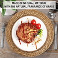 thumbnail image 4 of 10Pcs Hand Woven Place Mats, Non-Slip Braided Placemats, Round Insulation Mat, Heat Resistant Table Pads for Home Kitchen Dining Meeting Party, 4 of 7