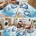 thumbnail image 6 of Ocean Fish Area&nbsp;Rug 4x6ft Nautical Retro Watercolor Blue Marine Life Seaweed Non-Slip&nbsp;Washable Square&nbsp;Rugs Soft Felt Indoor Floor Mat for Bedroom Kitchen Living Room Bathroom, 6 of 9