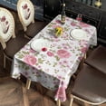 thumbnail image 3 of Pioneer Flower Floral Print Pattern Rectangle Tablecloth 60"x120",Waterproof Polyester Rectangle Table Cloth, Wipeable Spillproof Polyester Tablecloth for Dining, Camping, Indoor and Outdoor, 3 of 6