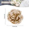 thumbnail image 2 of Uxcell Silk Satin Flower Brooch Pin Large Peony Floral Lapel Pin for Women Khaki, 2 of 7