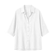 thumbnail image 6 of BLVB Button down Shirts for Women 3/4 Sleeve Tops V Neck Collared Office Blouses Dressy Casual Outfits, 6 of 7