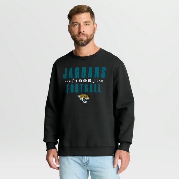 Men's Fanatics Black Jacksonville Jaguars Powerful Throw Legacy Pullover Sweatshirt