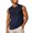 A345-Dark Blue, variant on Men's Sleeveless Tank Tops Horizontal Striped Round Neck Blouse Soft Breathable Color Block Summer Gym Muscle Tops