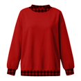 thumbnail image 6 of Hontri Oversized Sweatshirts for Women Crewneck 2026 Fall Outfits Long Sleeve Pullover Sweatshirt, Soft Loose Basic Tops, Casual Lounge Work Daily Wear, Fashion Travel Clothes Red 3Xl, 6 of 6