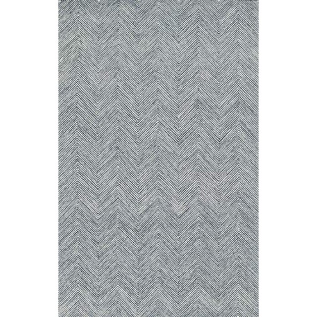 Momeni Charles Wool Hand Tufted Contemporary Indoor Area Rug, Denim, 2 X 3
