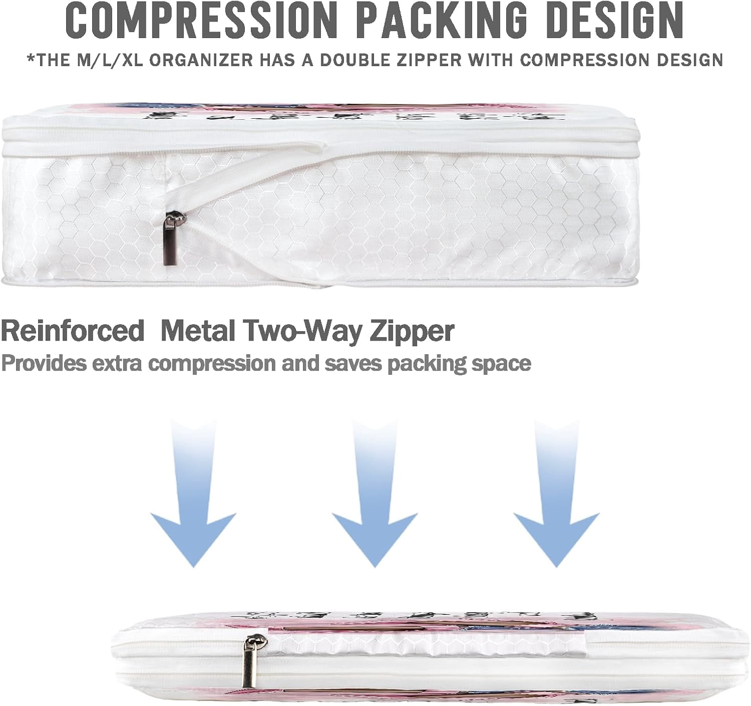 6 Set Compression Packing Cubes Compressed Storage Bags for Carry on Suitcases Packaging Luggage Bags Organizers for Travel