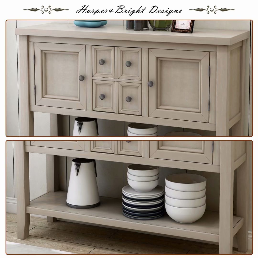 Console Table Sideboard Cambridge Series W Drawer Shelf Cabinet