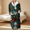thumbnail image 2 of Peignoirs pour Femmes Peignoir Long Chaud Tendance à Manches Longues d'Hiver Pyjama Robe de Nuit, 2 of 5