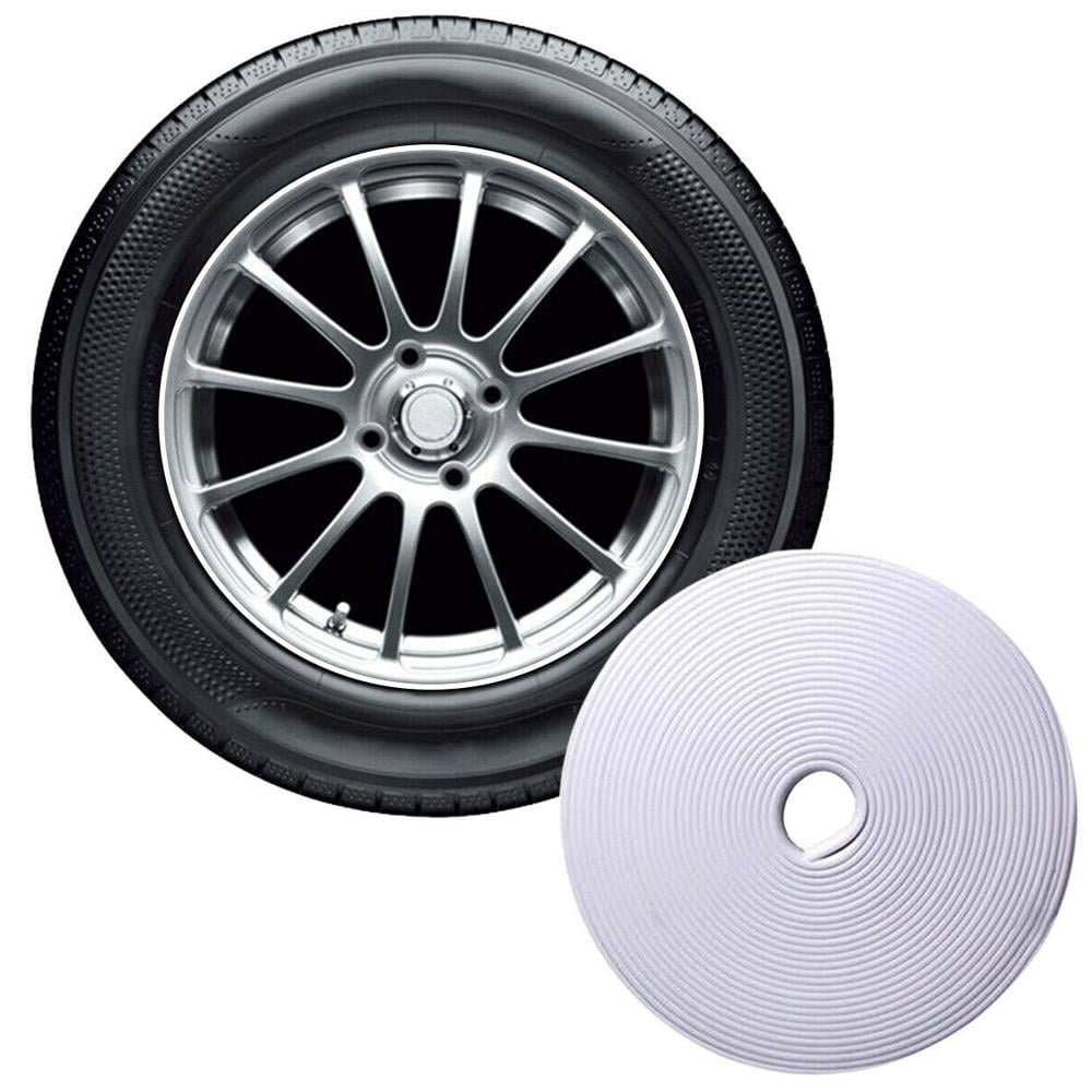Car Wheel Hub Rim Edge Protector Ring Tire Guard Sticker Rubber Strip Line 26 Ft