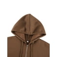 thumbnail image 5 of Musuos Women Girl Y2k Zipper Hoodies Brown Hooded Sweatershirt Zip Up Drawstring Lightweight Jacket, 5 of 6