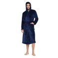 thumbnail image 1 of U2SKIIN Albornoz de felpa con capucha y forro polar para hombre (azul marino 2XL3XL), 1 of 5