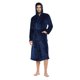 thumbnail image 1 of U2SKIIN Albornoz de felpa con capucha y forro polar para hombre (azul marino 2XL3XL), 1 of 5