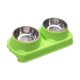 thumbnail image 3 of Comedero elevado para gatos, comedero de acero inoxidable para mascotas de interior, resistente, para uso diario. Verde, 3 of 8