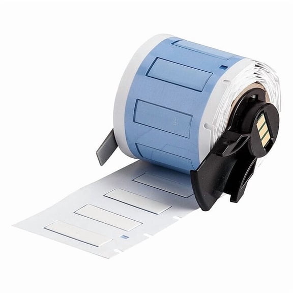 Brady M6-187-1-342-WT PermaSleeve Heat Shrink Wire and Cable Label, 1 in L x 0.335 in W, White, Polyolefin