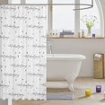 thumbnail image 3 of Manfei Minimalist Letter Print Shower Curtain 72Wx72L,Sparkling Grey Stars Print Bathroom Curtain, 3 of 5