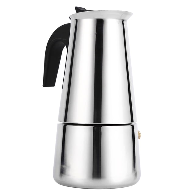 Estufa para Cafetera Amonsee moka Acero inoxidable plata 100 ml