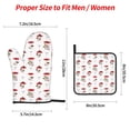 thumbnail image 2 of Daiia Different Mushrooms Pattern Oven Mitts and Pot Holders 4 pcs Set,High Heat Resistant 500 Degree Extra Thicken Long Kitchen Cotton Oven Glove, 2 of 6