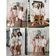 thumbnail image 5 of Ekouaer Satin Pajama Set for Women Button Down Pj Set Long Sleeve Top and Shorts 2 Piece Loungewear Summer Soft Sleepwear, 5 of 7
