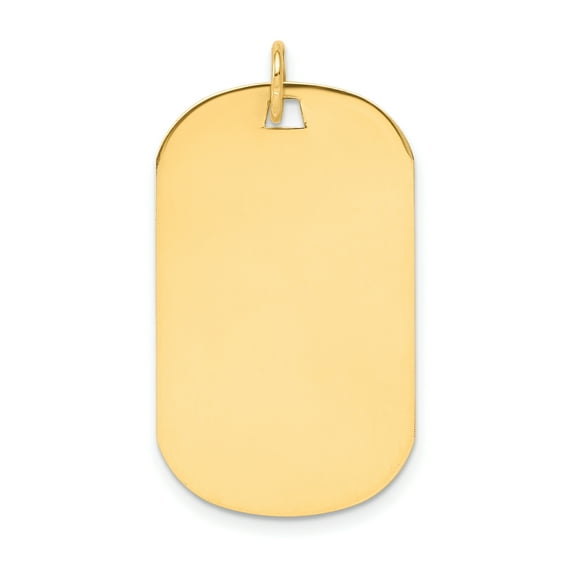 Beautiful 14k Plain .027 Gauge Engraveable Dog Tag Disc Charm