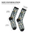 thumbnail image 3 of Pofeuu Flowers and Bee Print Crew Socks, Adult Running Hiking Socks for Youth and Adult, 3 of 7