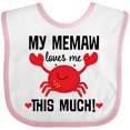 thumbnail image 3 of Inktastic Memaw Loves Me Grandson Boys or Girls Baby Bib, 3 of 4