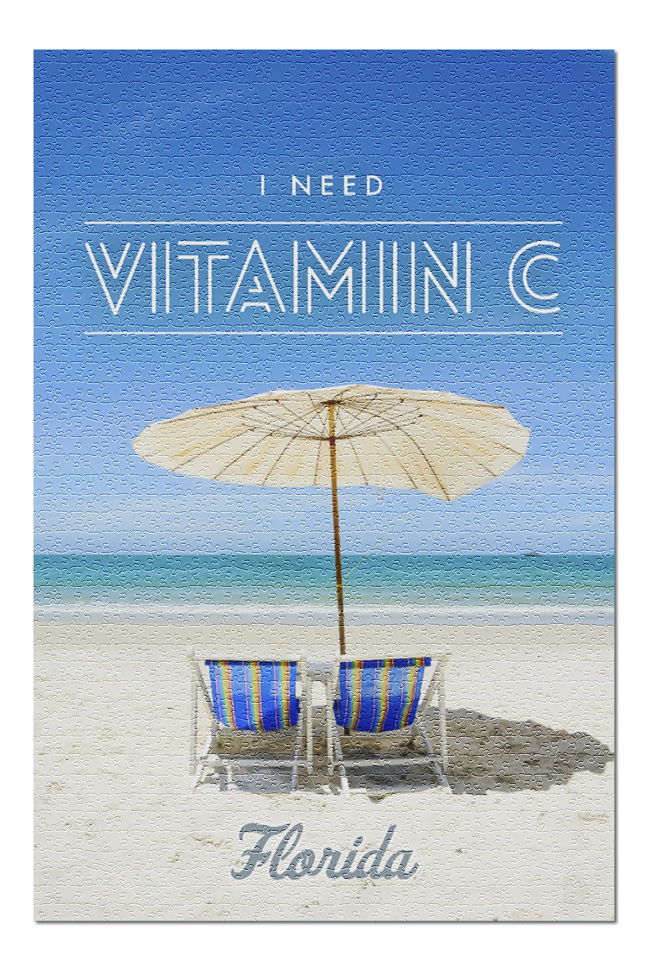 Florida I Need Vitamin C Beach Chairs And Umbrella x30 Premium 1000 Piece Jigsaw Puzzle Made In Usa Walmart Com Walmart Com Florida I Need Vitamin C Beach Chairs And Umbrella x30 Premium 1000 Piece Jigsaw Puzzle Made In Usa Walmart Com Walmart Com