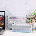 thumbnail image 4 of 6 Pack Stackable Translucent Pencil Box - Office Supplies Storage Organizer Box, 4 of 4