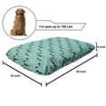 thumbnail image 2 of Cat Pet Bed, Black Cats After White Mice Mouse Paws Footprints Tracking Fun Cartoon Pattern, Resistant Pad for Dogs and Cats Cushion with Removable Cover, 24" x 39", Seafoam Black White, by Ambesonne, 2 of 4