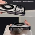 thumbnail image 5 of for iPhone 17 Pro Max Clear Case with Magnetic Ring Stand, [Compatible with MagSafe] Shockproof Kickstand Plating Soft Case Camera Lens Protector Girls Phone Cover for 17 Pro Max 6.9", Black, 5 of 9