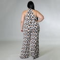 thumbnail image 6 of AURA Women Plus Size Printed Jumpsuit High Waist Belted Wide Leg Casual Work Outfit, 6 of 7