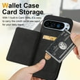 thumbnail image 3 of Dteck Case for Google Pixel 9A,Magnetic Leather Flip Case Card Slot Wallet Shockproof Rubber Stand Back Cover for Google Pixel 9A,Black, 3 of 8