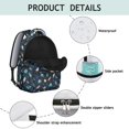 thumbnail image 4 of Alien Meteor Deep Blue Pattern Backpack for School, Cute School Bag with Adjustable Shoulder Straps and Padded Back, 15.3"x11"x7.1", 4 of 5