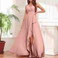 thumbnail image 2 of Women's Casual Dress Elegant Spring Midi Evening Gown High Waist V Neck Party Dress For Everyday Wear, 2 of 5