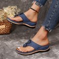 thumbnail image 2 of Likrtyny Sandalias Cuña para Mujer Chanclas Cómodas Sin Cordones Sandalias Verano (36 Azul), 2 of 9