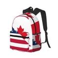 thumbnail image 2 of Lsque USA Canada Flag Classic Casual Backpack - Large Capacity Water-Resistant Backpack for School, Work, Travel, and Outdoor Activities, 2 of 8