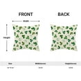 thumbnail image 6 of St Patricks Day Pillow Covers 18x18 Set of 2, Lucky Clover Throw Pillow Covers Green Shamrock Decorative Farmhouse Cushion Case St Patricks Day Decor for Home Couch Sofa Outdoor, 6 of 6