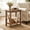 Honey Brown, variant on LEDREM 2-Tier Farmhouse End Table, Small Side Table with Bottom Shelf, Nightstand for Living Room, Bedroom, 23.6 x 21.6 x 11.8 Inches, Honey Brown