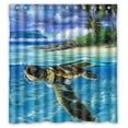 thumbnail image 1 of Cortina de ducha Impermeable ABPHQTO Divertida tortuga marina 160x180 cm, 1 of 2