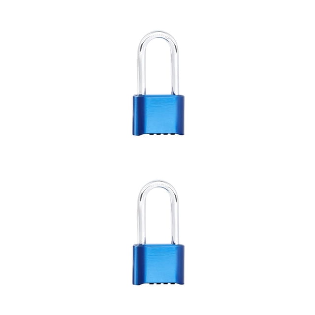 Riwesomey Cerradura codificada de aleación de Zinc, contraseña de 4 dígitos de Color sólido, casillero de puerta portátil, candado de azul largo 2piezas